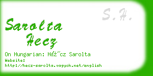 sarolta hecz business card
